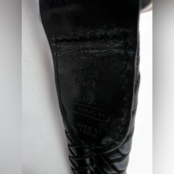 Men's Vintage Coach Black Braided Leather Belt size large -xl fit 36-40 - Picture 3 of 5